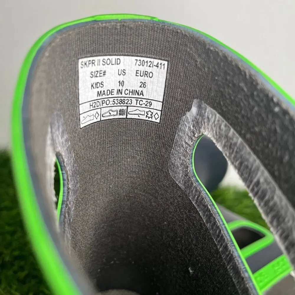 Bogs Kids Rain Boots Size 10 Waterproof Rubber Black Green Pull On Boots - Picture 6 of 7